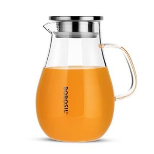 Borosil Jug-Vision Glass 1.7Ltr W/Steel Lid+Silicon Gasket