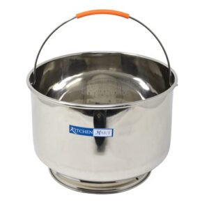 Kitchen Mart Premium Stainless Steel Starch Remover Container for Pressure Cooker (for 7.5 litres Cooker)