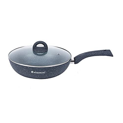 Wonderchef Wok-Granite W/Lid 240Mm Grey