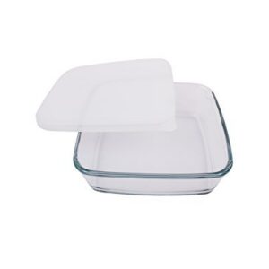 Borosil Dish-Square W/Pl 800Ml