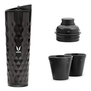 Vaya Drynk With Gulper Lid-600Ml (Shiny Black)