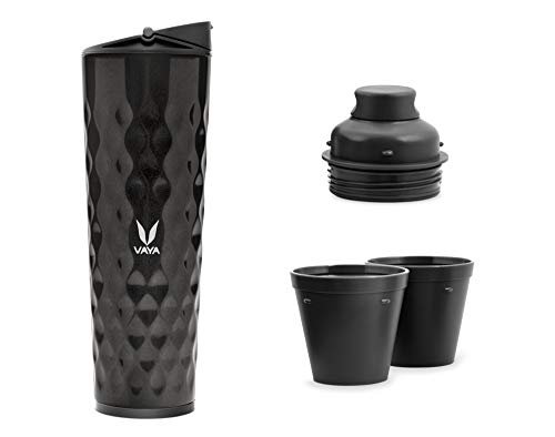 Vaya Drynk With Gulper Lid-600Ml (Shiny Black)