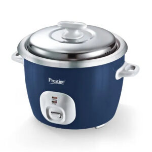 Prestige Cute 1.8-2 SS Electric Rice Cooker 1.8L with 2 Stainless Steel Cooking Pans
