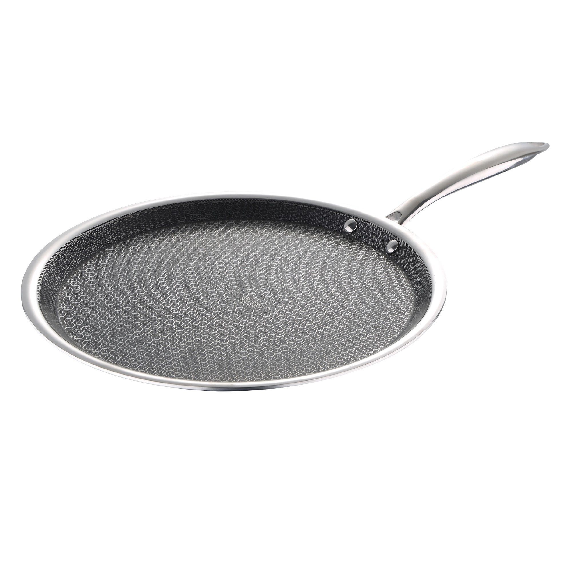 Bergner Hitech Triply Stainless Steel Non Stick Prism Dosa Tawa, Induction Bottom, Gas Ready, Metal Spatula Friendly