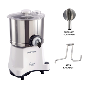 SmartFingers Comfort Plus 2L Wet Grinder with Atta Kneader & Coconut Scraper