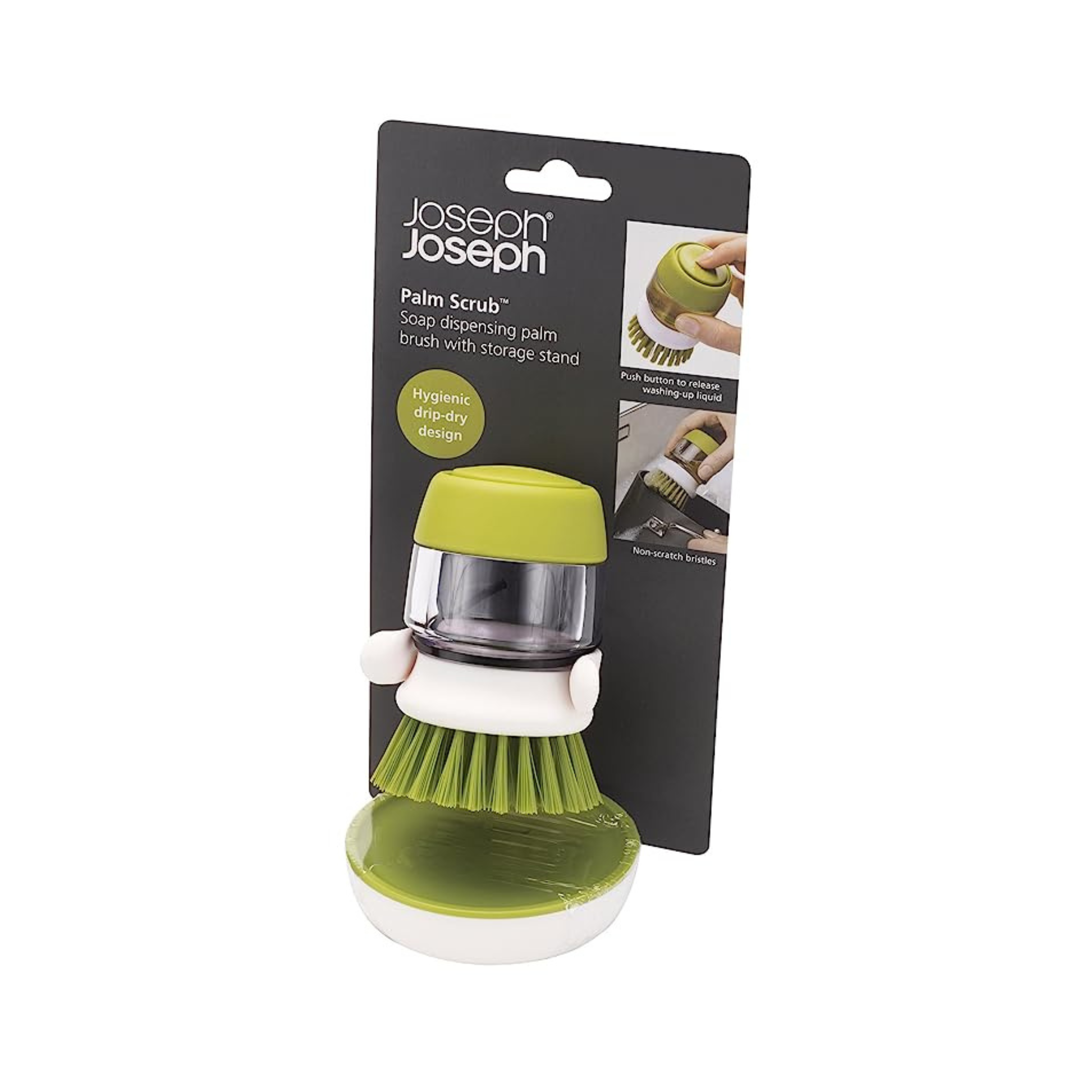 Joseph Joseph Palm Scrub Soap Dispensing Washing-Up Brush with Storage