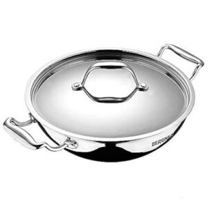 Bergner Deep Kadai-Argent Triply 4.5Ltr