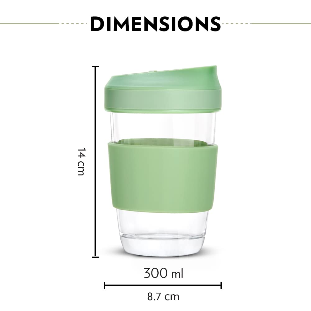 Borosil Green Glass Mug