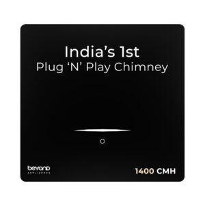 Beyond Cube Pro 1400 CMH Ductless Chimney | Auto Clean | Black
