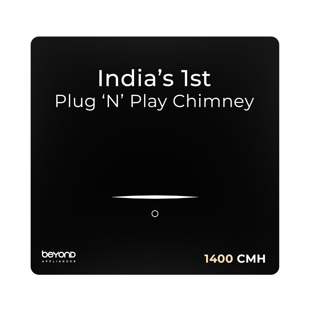 Beyond Cube Pro 1400 CMH Ductless Chimney | Auto Clean | Black