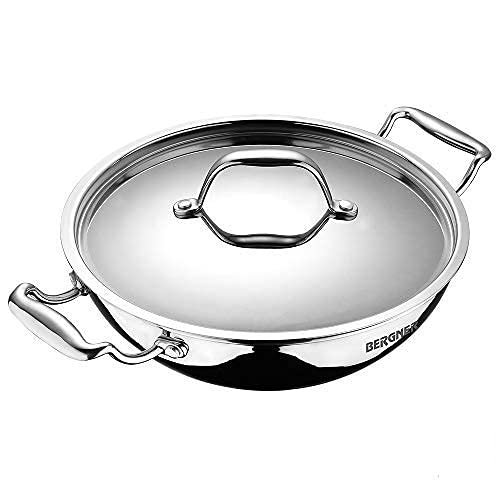 Bergner Deep Kadai-Argent Triply 2.3Ltr