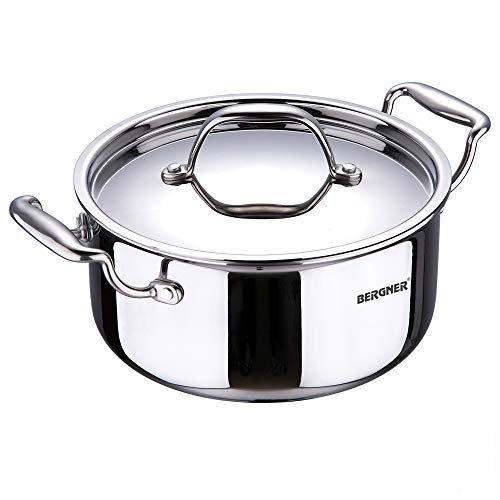 Bergner Casserole-Argent Triply 3.1Ltr