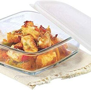 Borosil Dish-Square W/Pl 1.6Ltr