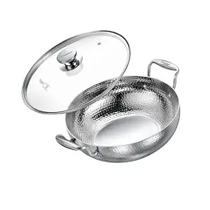 Prestige Triply Hammered Cookware Deep Kadai 24Cm