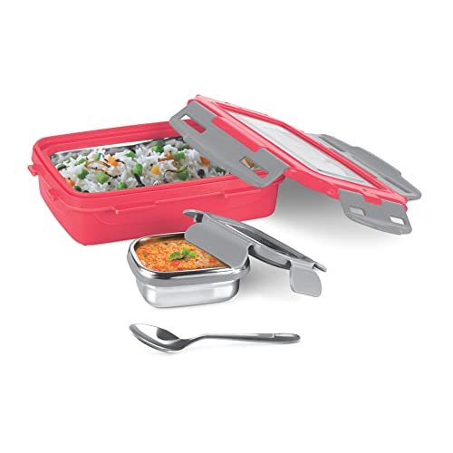 Milton Lunch Box-Steely Dlx Small