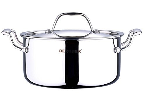 BERGNER CASSEROLE-ARGENT TRIPLY 4.1LTR - Image 2