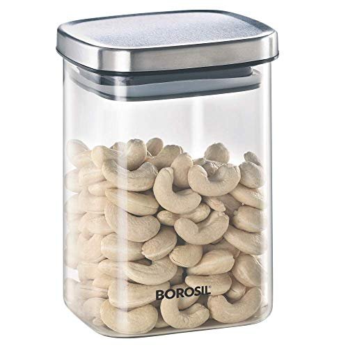Borosil-Classic Square Jar 1Ltr