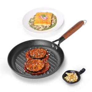 Wonderchef Ferro Cast Iron Grill Pan 24Cm Round