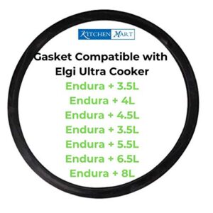Elgi Ultra Gasket Compatible with Pressure cookers- Endura+ 3.5/4/4.5/5.5/6.5/8L and Endura Handi 5.5/6.5/8L & Diet Cooker 5.5/8L -2pcs