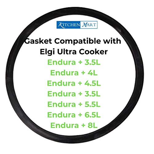 Elgi Ultra Gasket Compatible with Pressure cookers- Endura+ 3.5/4/4.5/5.5/6.5/8L and Endura Handi 5.5/6.5/8L & Diet Cooker 5.5/8L -2pcs