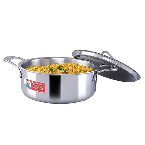 Wonderchef Casserole-Nigella Triply 4.8Ltr W/Lid SS