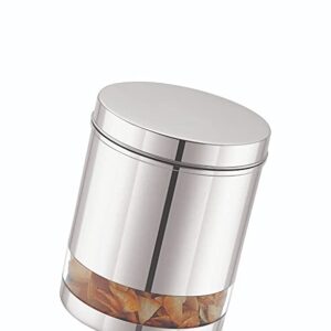 Serene Twister Stainless Steel Transparent Container Jar.