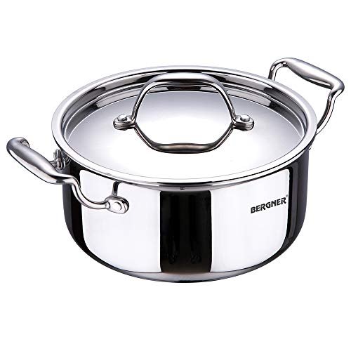 Bergner Casserole-Argent Triply 8.3Ltr