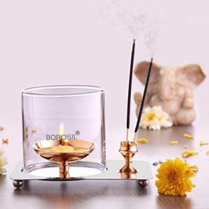 Borosil Diya-Aarti Brass(M)