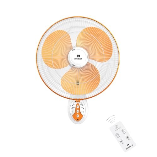 HAVELLS WALL FAN- PLATINA BLDC WHITE YELLOW 400MM