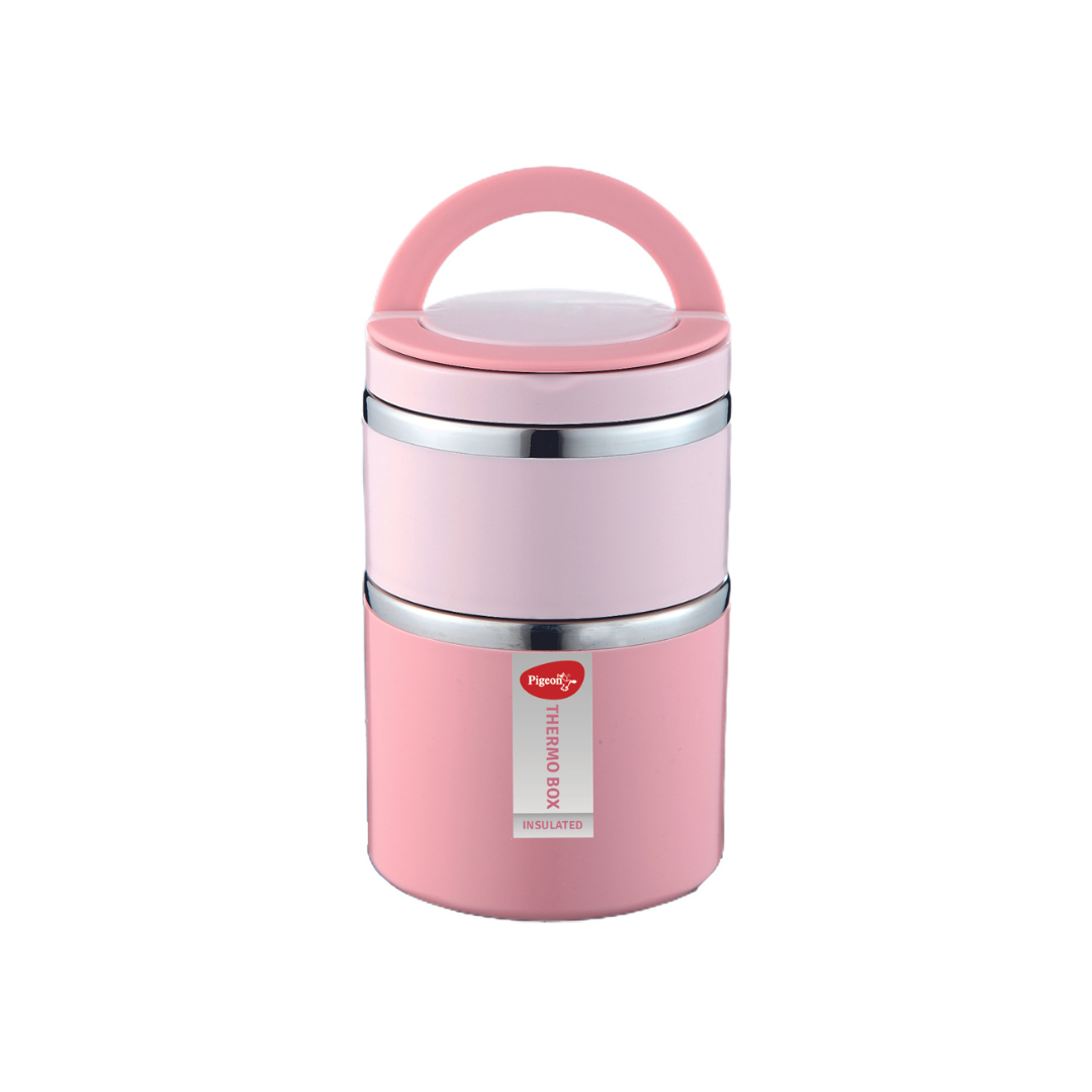 Pigeon Thermo Warm & Fresh-Fresh Tiffin Box 3- Pink