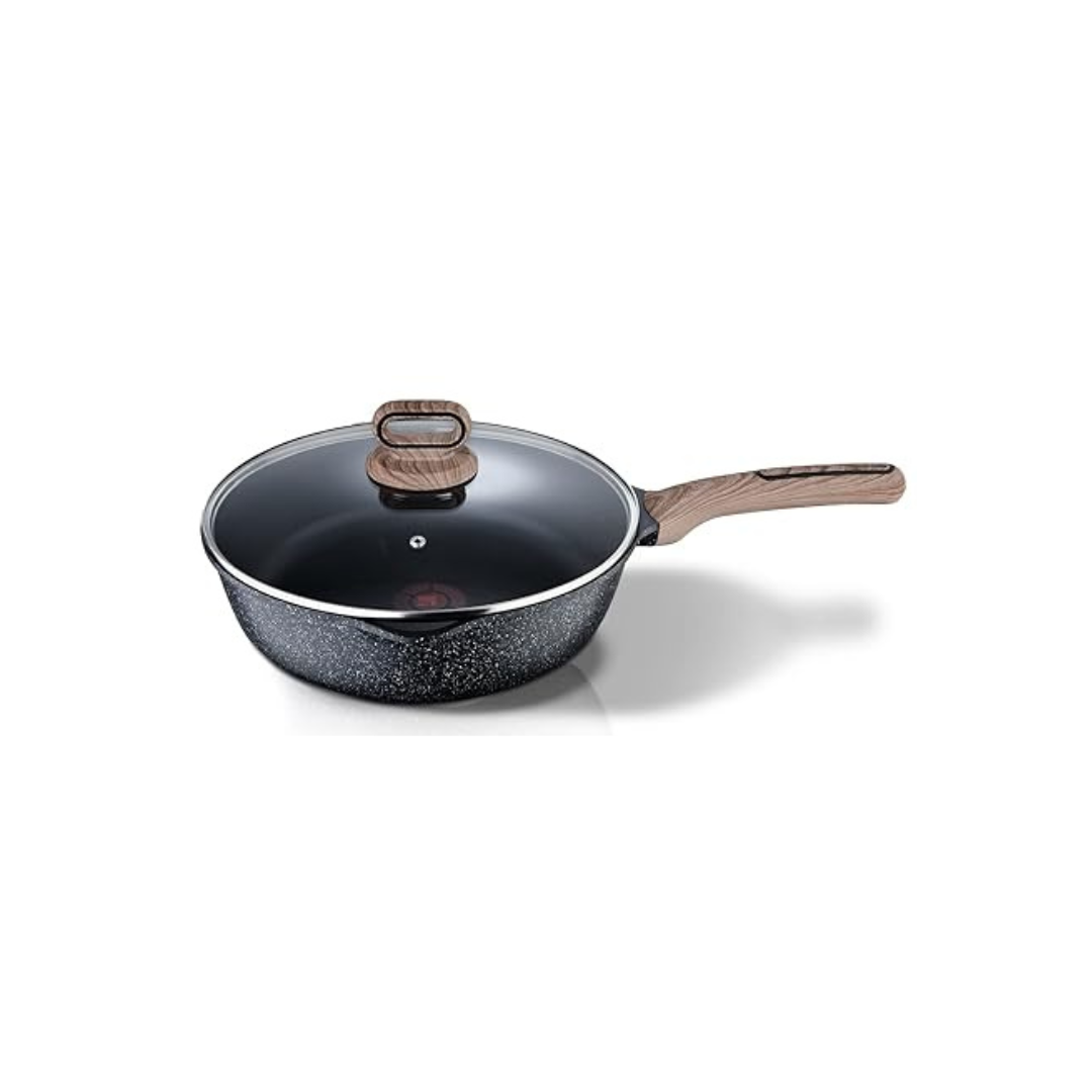 Bergner Non-Stick Deep Frypan with Glass Lid