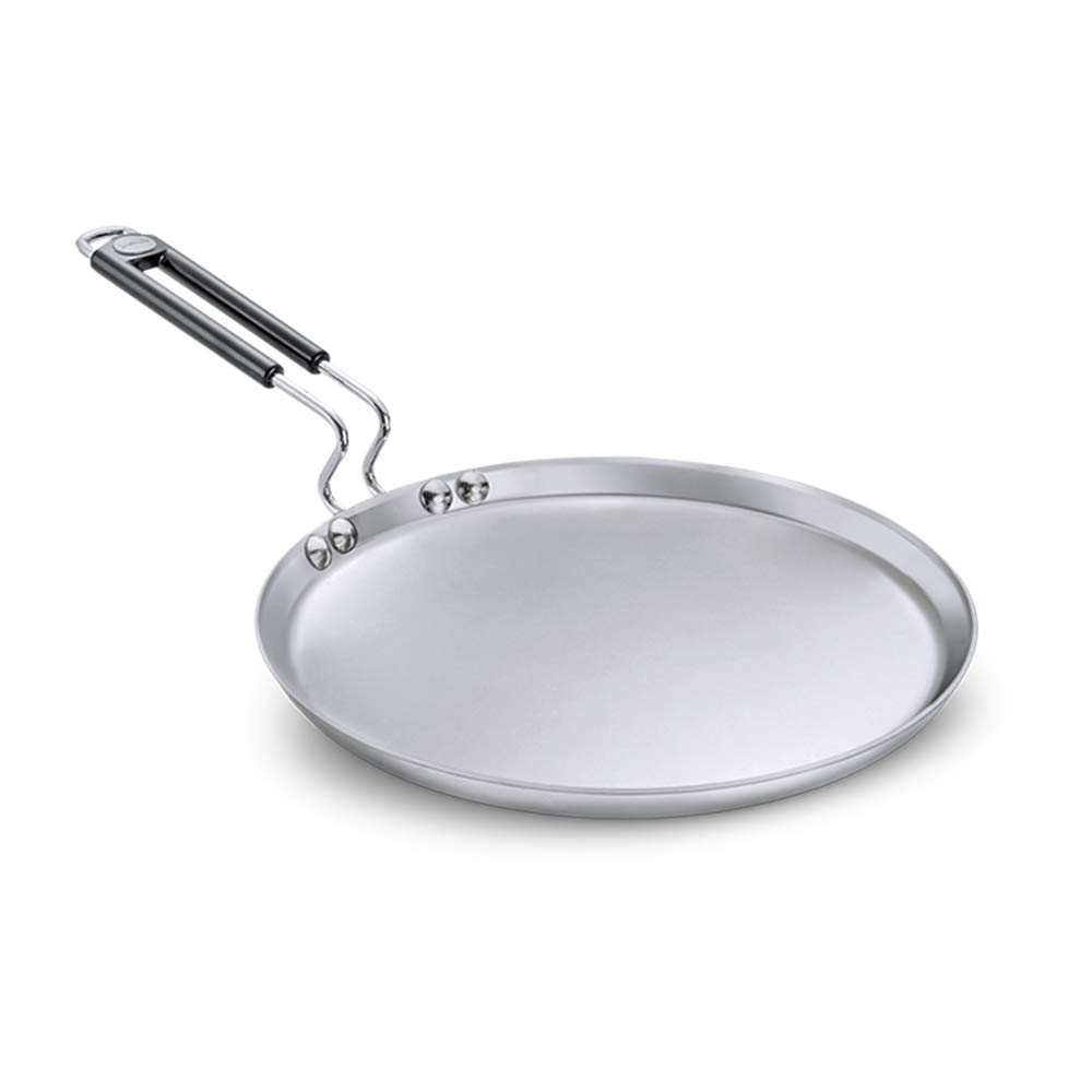 Prestige Tri-ply Splendor Stainless Steel Thick Gauge Tawa, (Silver)