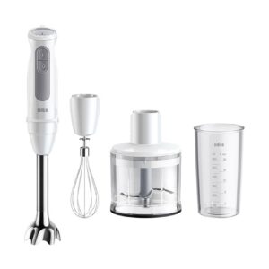 Braun MultiQuick 5, Powerful 1000W Hand Blender, Patented PowerBell Technology, Made in Europe, Guranteed Splash-Proof, 21 Speed + Turbo, All-in-1: Blender, Grinder, Chopper & Whisker, MQ50236M
