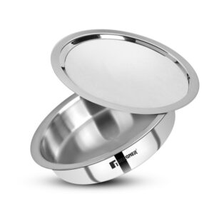Bergner Argent Triply Stainless Steel Lagdi with Stainless Steel Lid