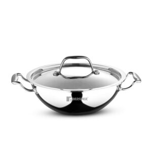Bergner Argent Kadai with Stainless Steel Lid