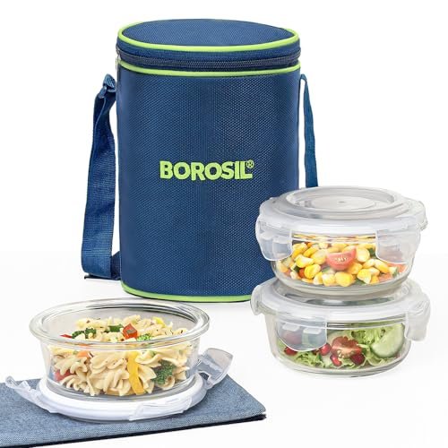 Borosil Lunch Box-So3 Round 400Ml