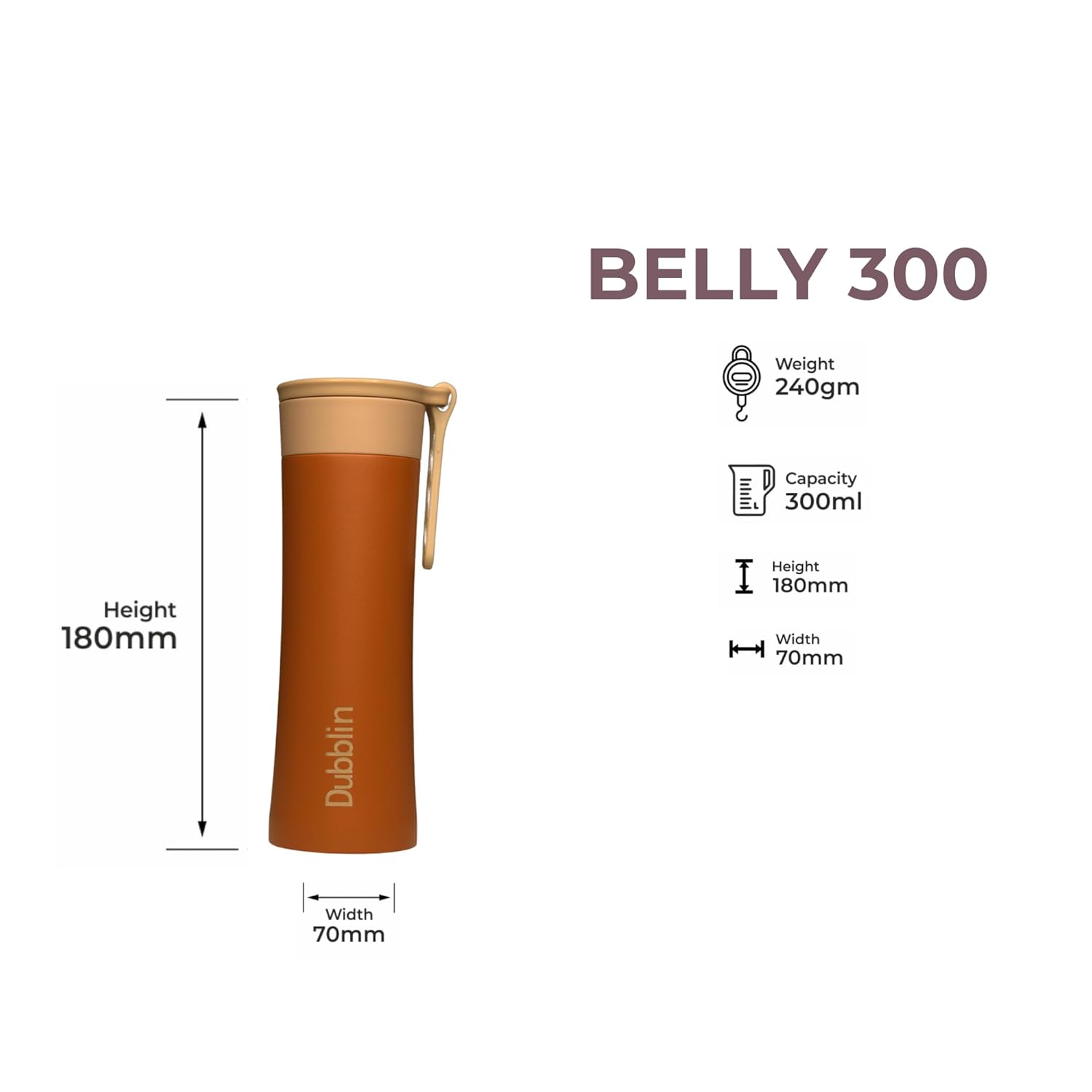 Dubblin Belly Water Bottle 230ml