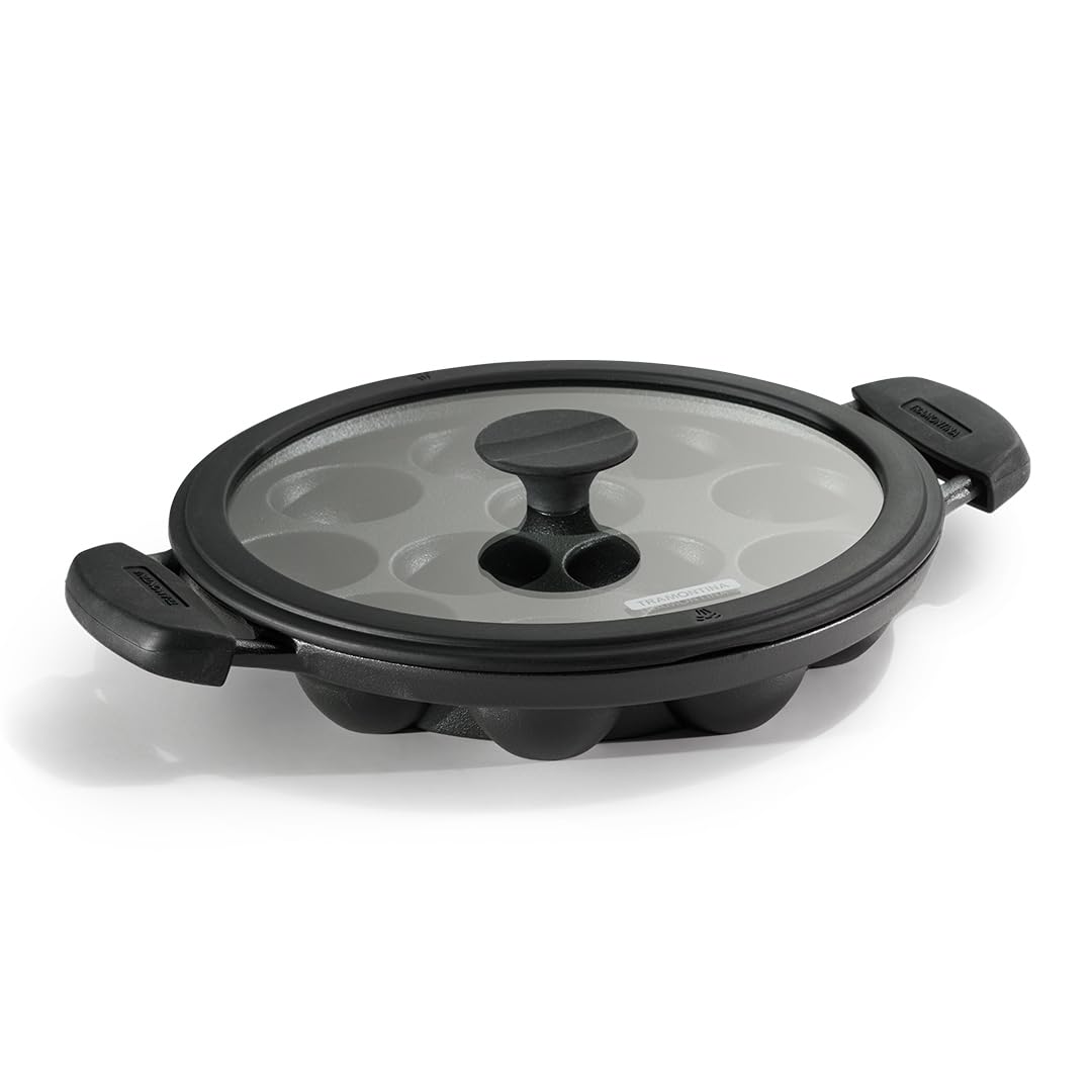 Tramontina Cast Iron Paniyaram Pan 12 Pits Pre-Seasoned 26cm