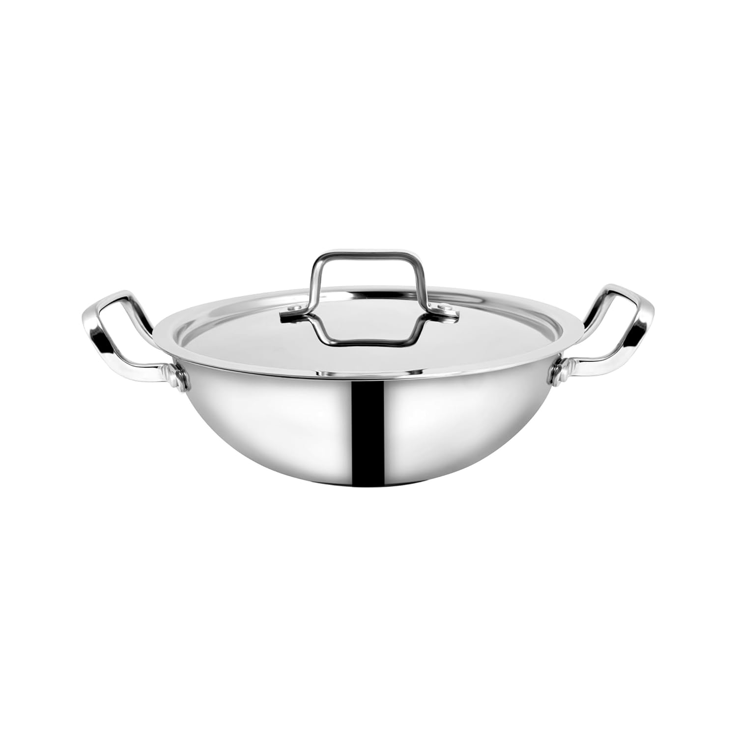 Embassy Trisara Stainless Steel Triply Kadai with Lid