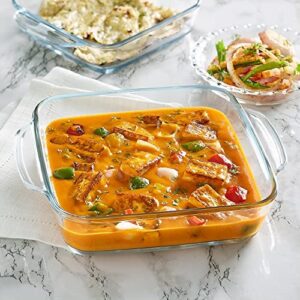 Borosil Dish-Square Dish 1.6Ltr W/H Lid