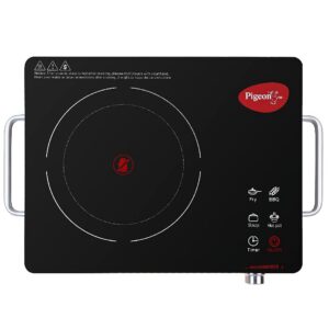 Pigeon Radiant Infrared Cooktop 2200 Watt, Compatable for all cooking utensils, Black, Medium