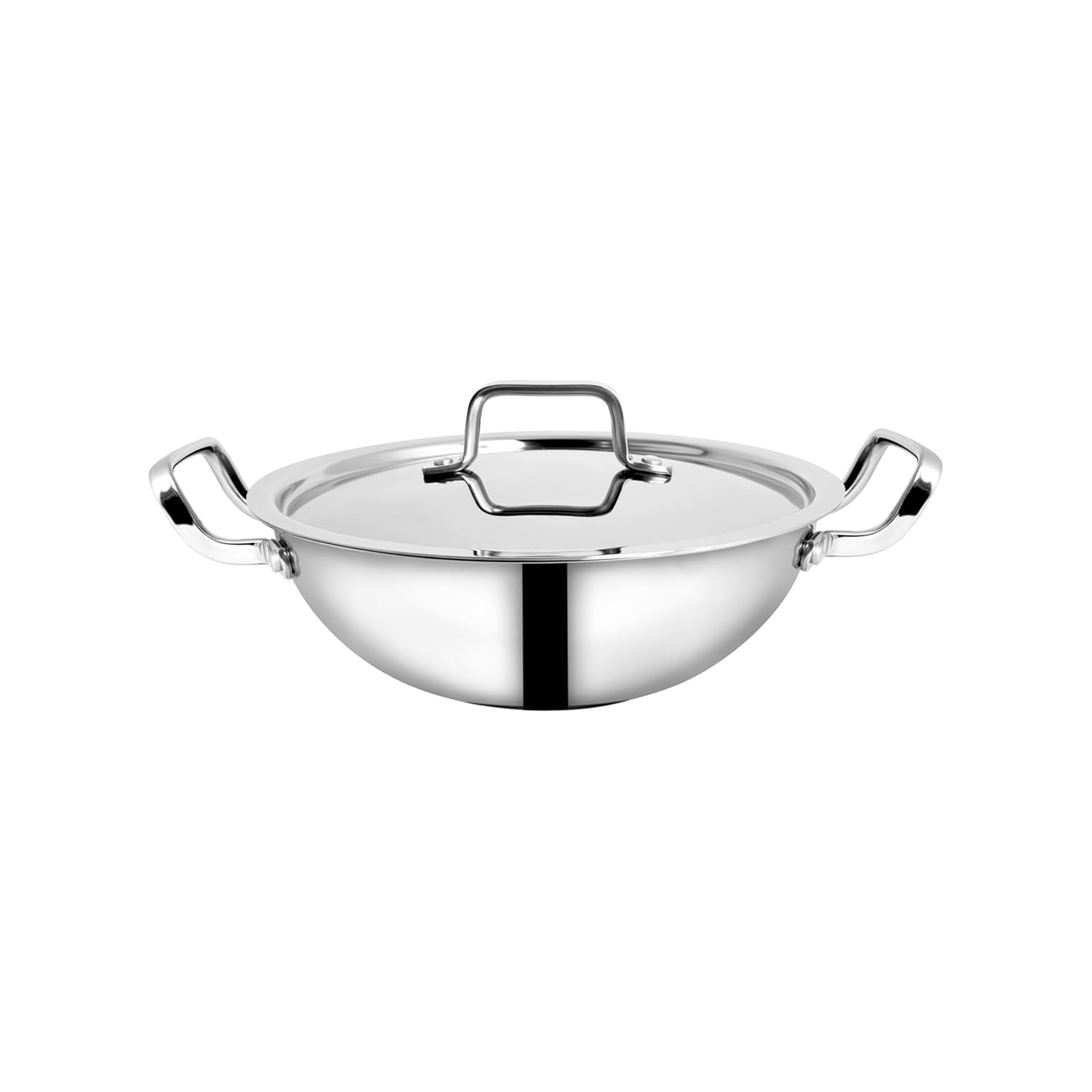 Embassy Trisara Stainless Steel Triply Kadai with Lid