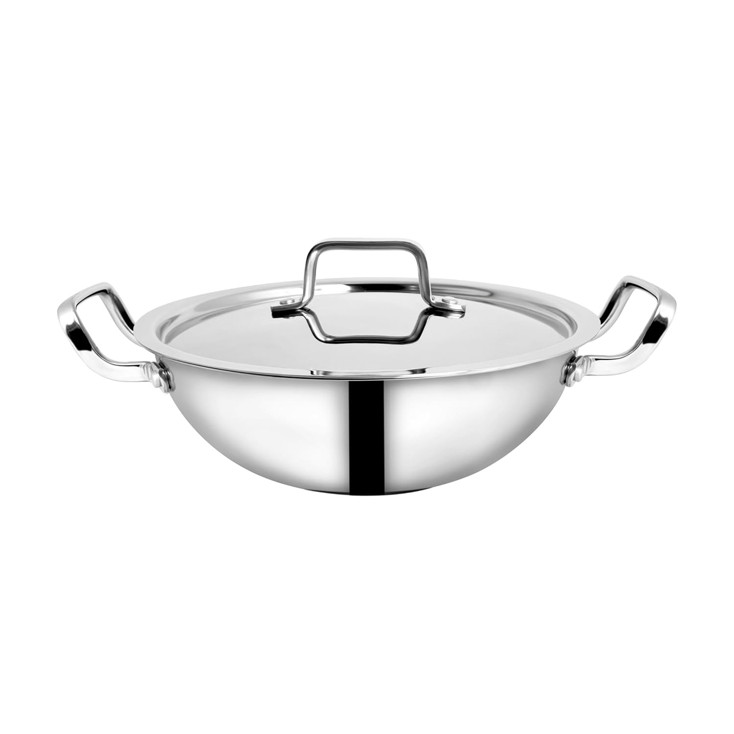Embassy Trisara Stainless Steel Triply Kadai with Lid