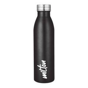 MILTON Breeze 1000 Stainless Steel Water Bottle, 1030 ml, Metallic | Single walled | Leak Proof | Easy Grip | Easy to Carry | Gym Bottle | Home | Kitchen | Hiking | Treking | Travel Bottle