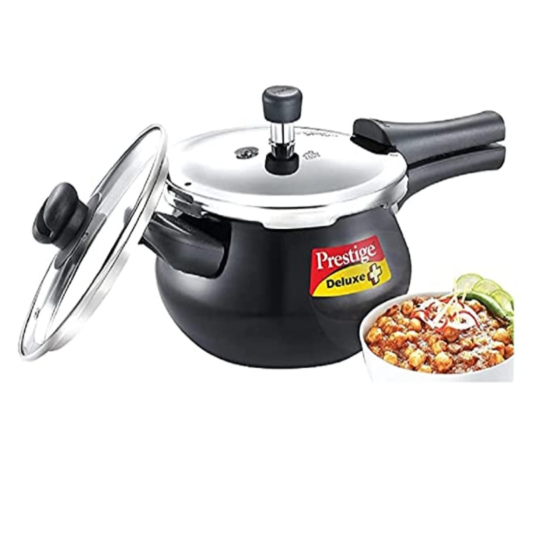 Prestige Deluxe Duo Plus Induction Base Aluminium Outer Lid Pressure Cooker