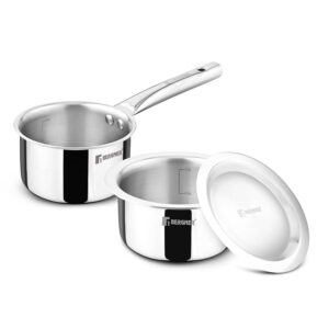 Bergner Tripro Triply Stainless Steel 3-Piece Cookware Set with Tope & Teapan for Induction