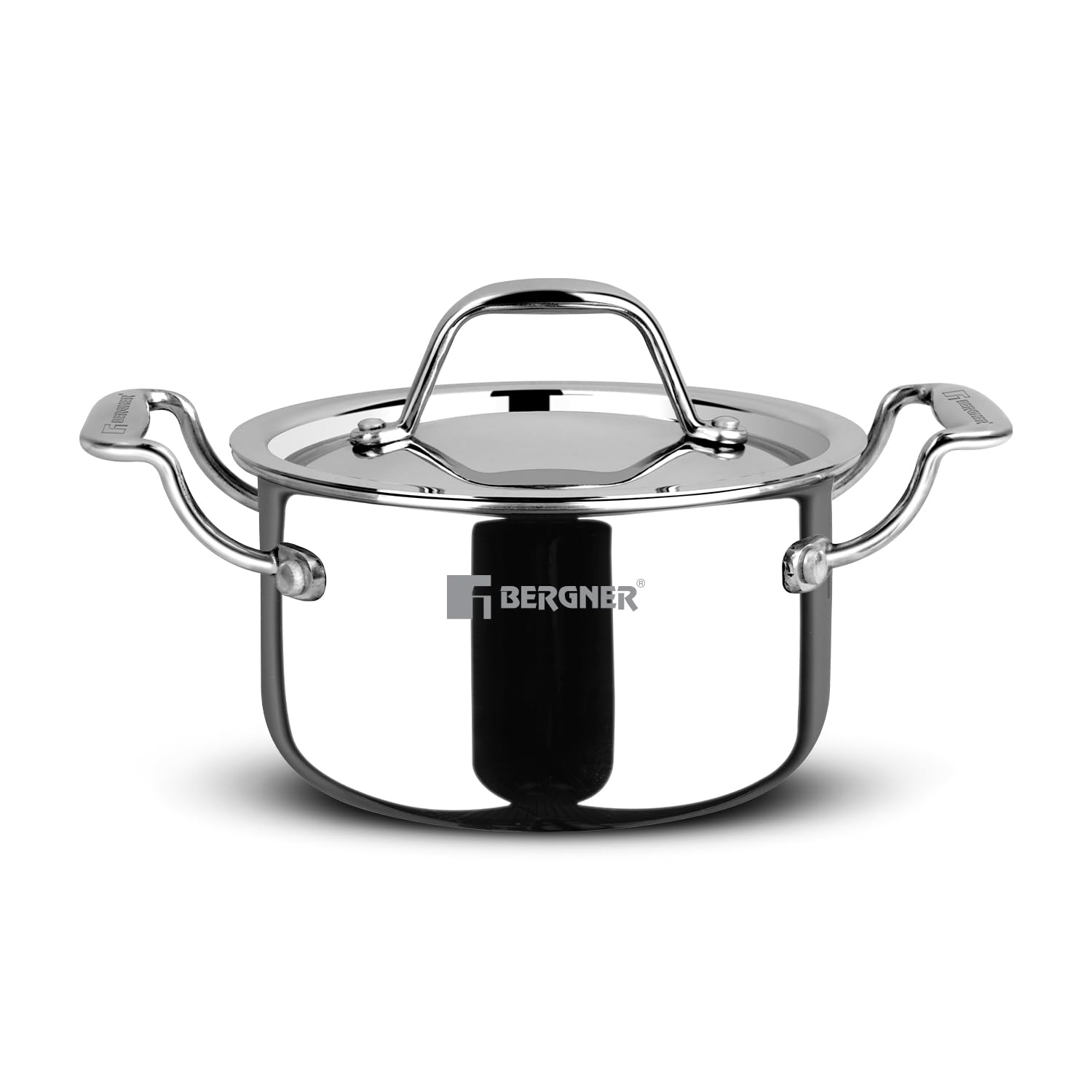 Bergner Argent Junior Chef Triply Stainless Steel Casserole With SS Lid