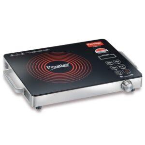 Prestige Infrared Cooktop PIRC 1.0, 2200W, Stainless Steel & Ceramic, Feather Touch Panel, Adjustable Temperature, Black