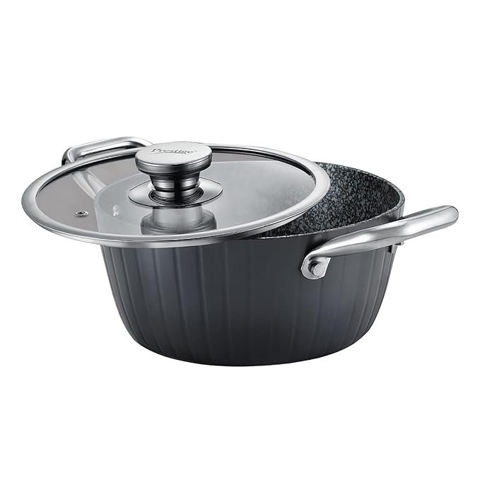 Prestige Hard Anodised Cookware Without Induction Base Casserole 20Cm