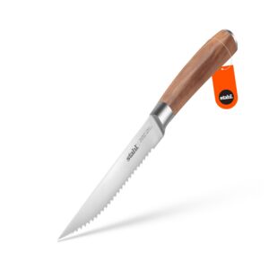 Stahl 5 Inches/ 13 cm Talon Stainless Steel Tomato Steak Knife with Walnut Wood Handle, for Chefs Kitchen Restaurant